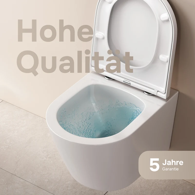 Wand-WC Flash AquaSpin spülrandlos mit WC-Sitz – CNA1901PSC