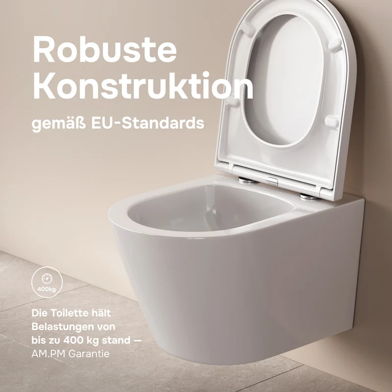 Wand-WC Flash AquaSpin spülrandlos mit WC-Sitz – CNA1901PSC