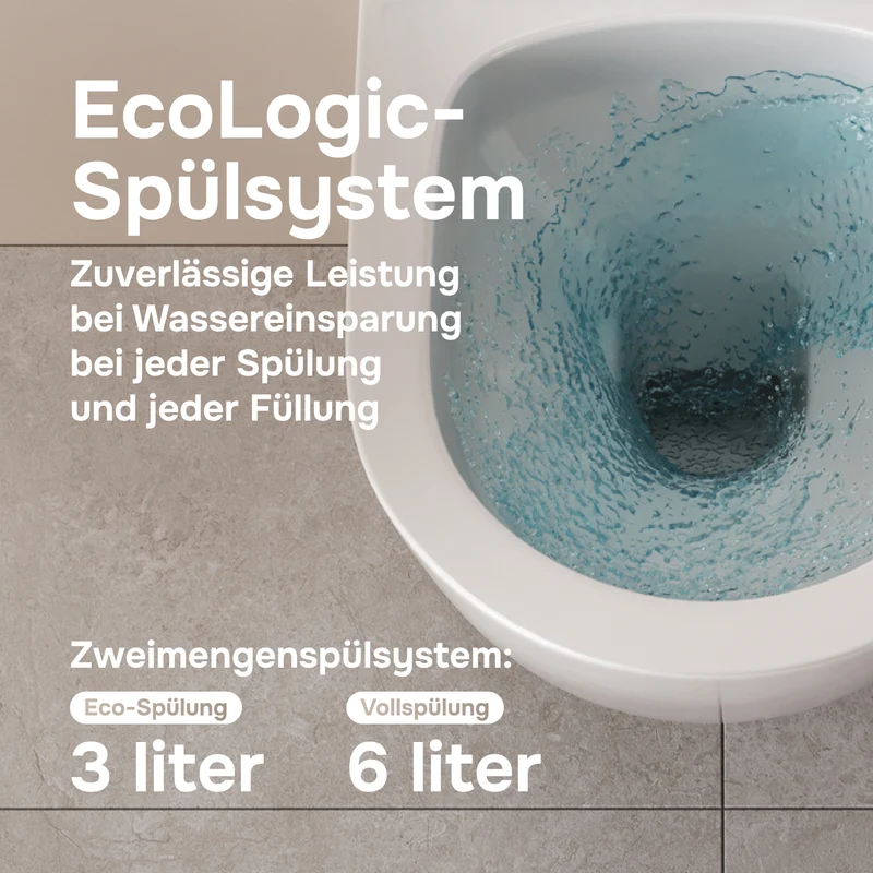 Wand-WC Flash AquaSpin spülrandlos mit WC-Sitz – CNA1901PSC