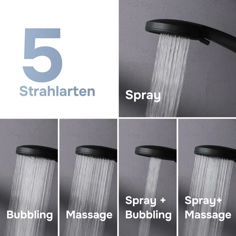 Duschsystem Play mit Regendusche, Schwarz – F078Y022