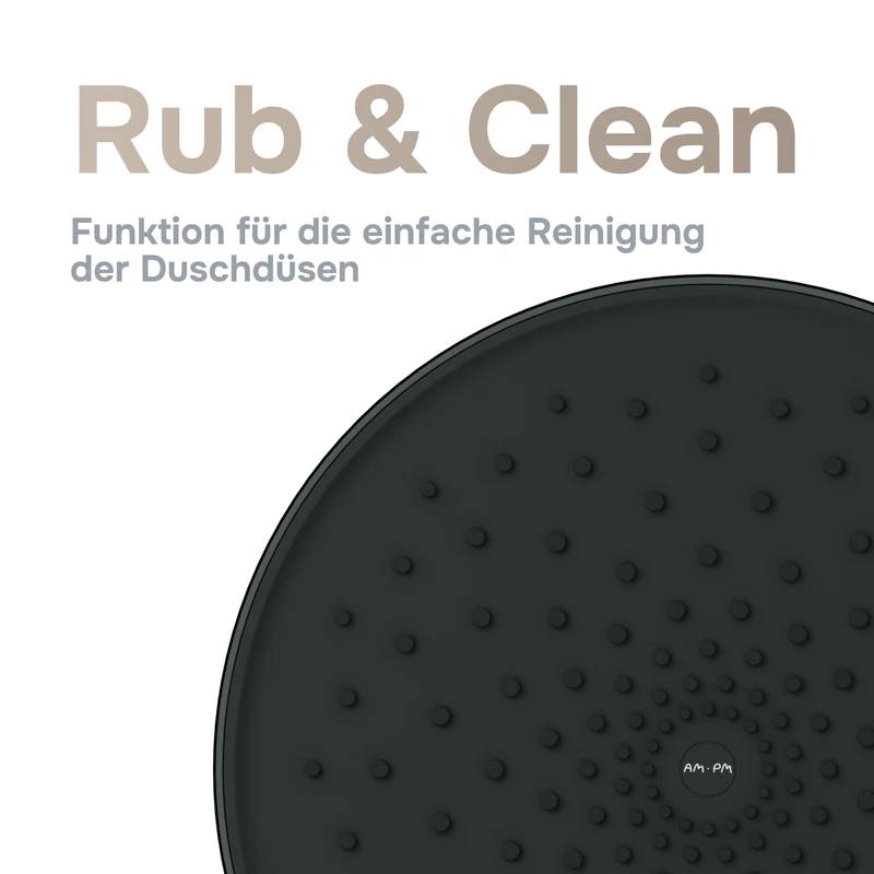 Duschsystem Play mit Regendusche, Schwarz – F078Y022