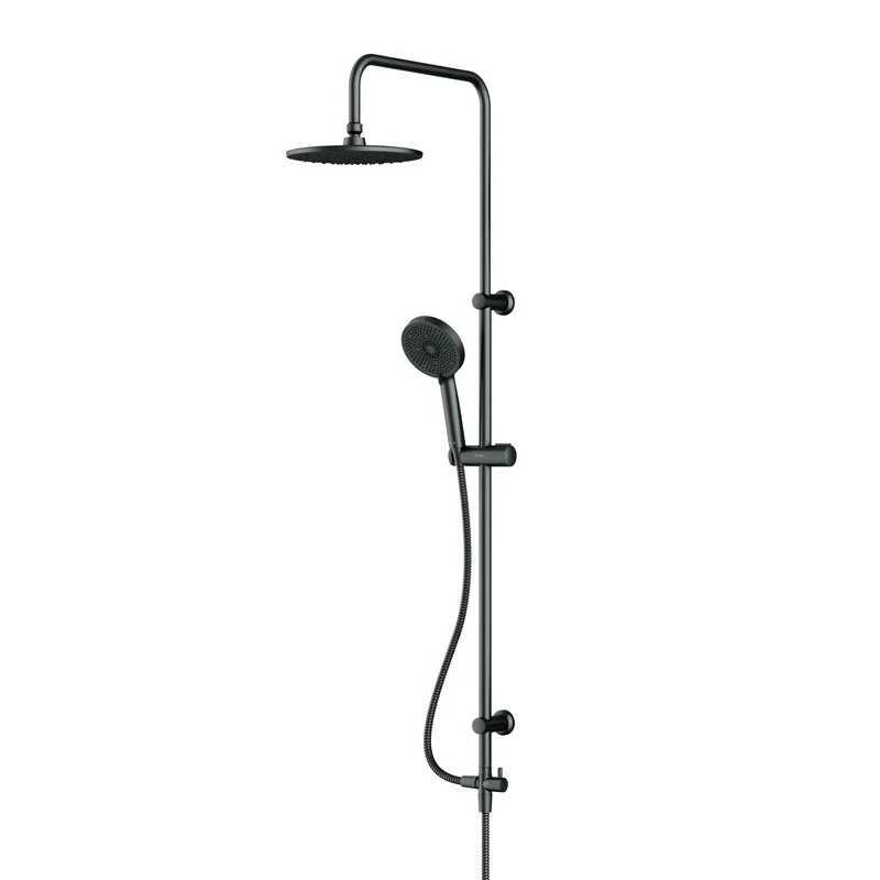 Duschsystem Play mit Regendusche, Schwarz – F078Y022