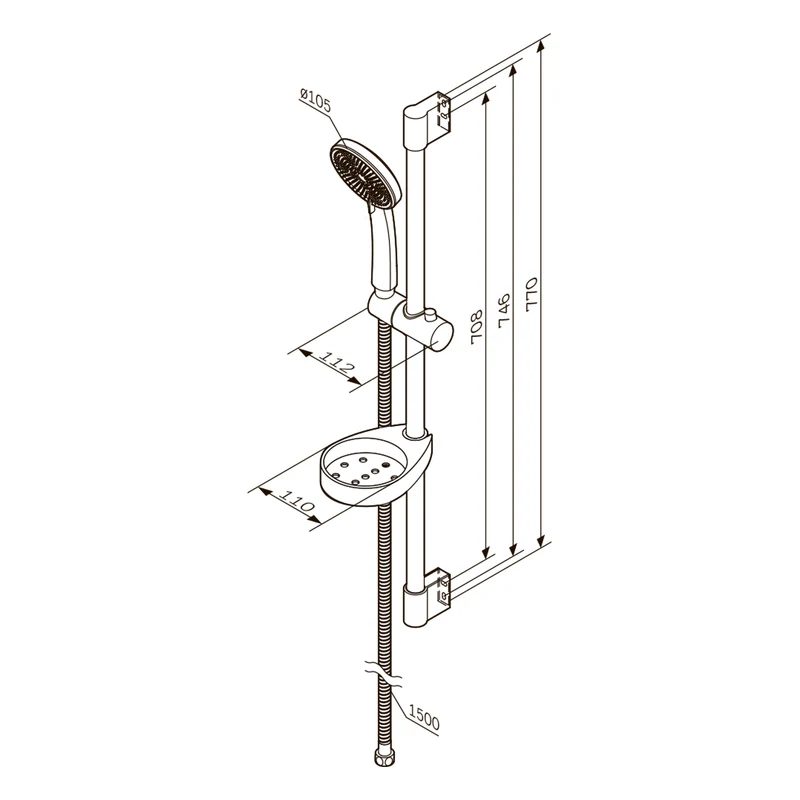 DuschSet Play Brausegarnitur Stangenbrause-Set – F018Y100