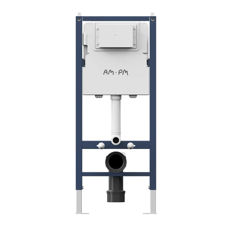 WC-Komplettset Gem mit Vorwandelement und weißer Betätigungsplatte – IIS90101.GA1700