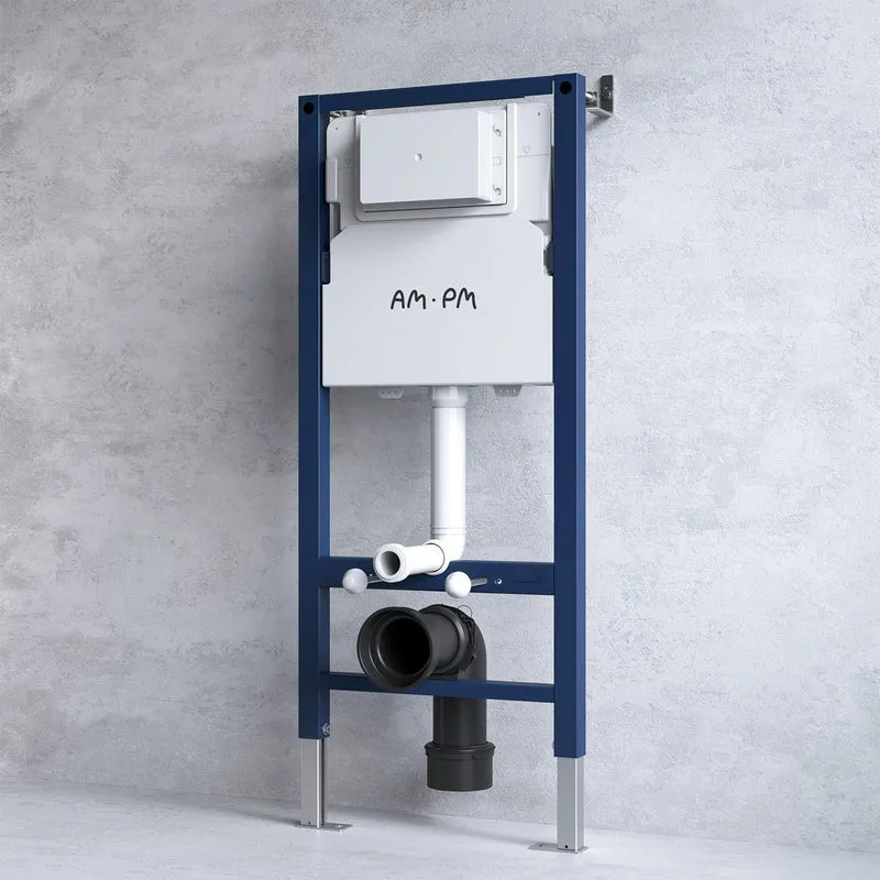 WC-Komplettset Spike mit Vorwandelement und schwarzer Betätigungsplatte – IIS90238.PA1900