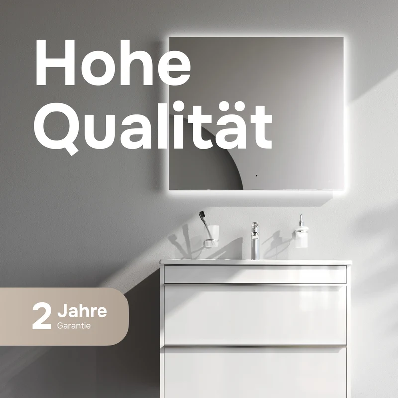 Waschtischunterschrank mit Waschbecken, 80 cm, als Flachpaket, 2 Schubladen – MTA-FHX0802WG-WCC0802