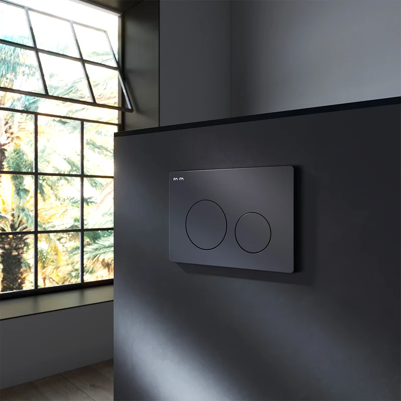 WC-Komplettset X-Joy S mit Vorwandelement und schwarzer Betätigungsplatte – IIS90138.XB1701