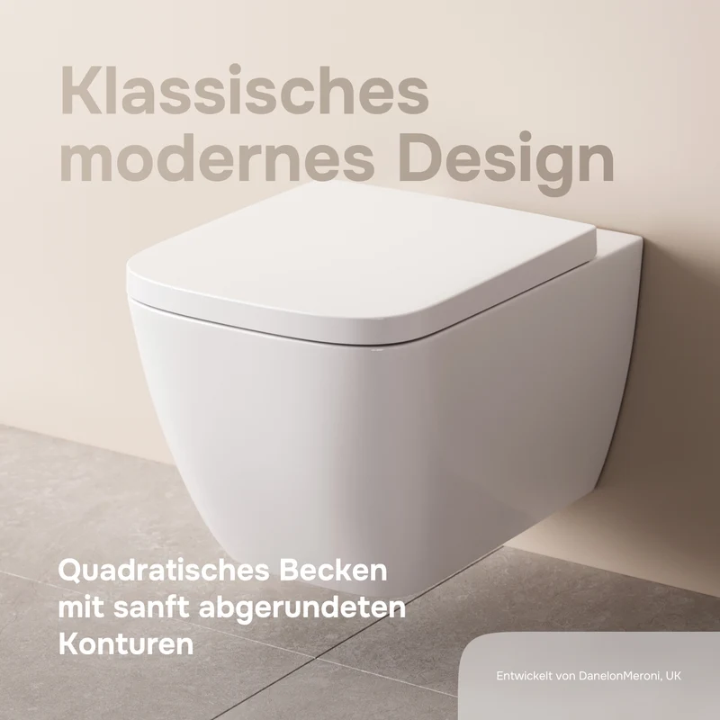 Wand-WC Gem AquaSpin spülrandlos mit WC-Sitz – CGA1901PSC