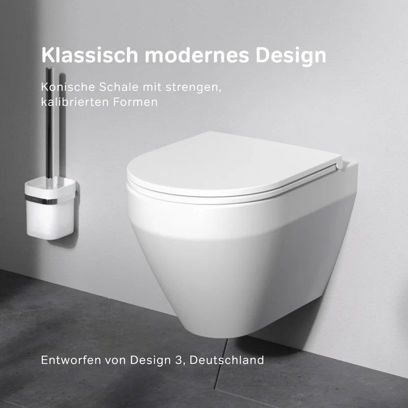 Wand-WC Spirit V2.0 AquaSpin spülrandlos mit WC-Sitz – CSB190P0SC