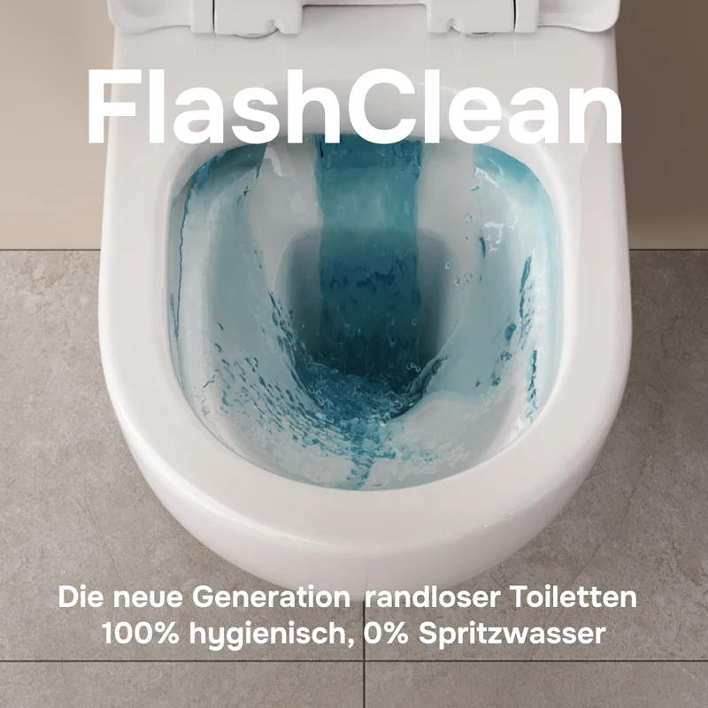 Wand-WC X-Joy S FlashClean spülrandlos mit WC-Sitz – CXB1701SC