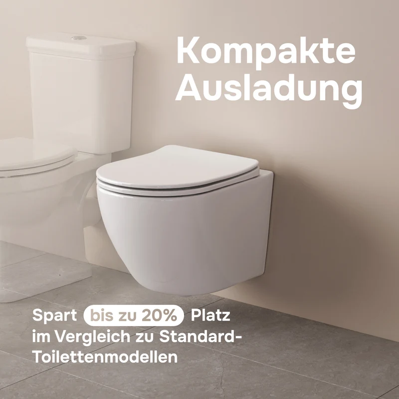 Wand-WC X-Joy S FlashClean spülrandlos mit WC-Sitz – CXB1701SC