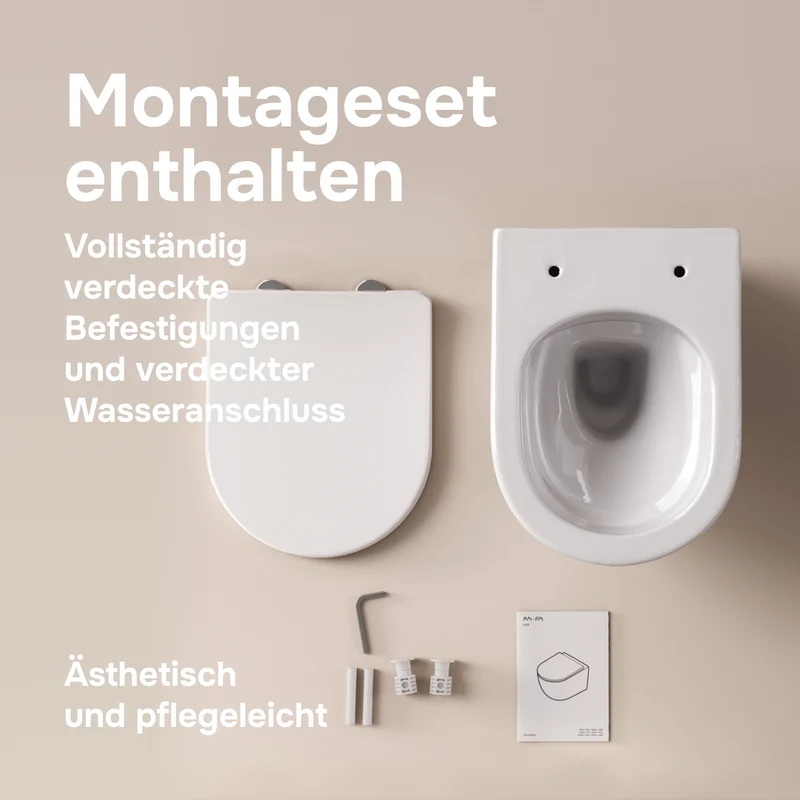 Wand-WC X-Joy S FlashClean spülrandlos mit WC-Sitz – CXB1701SC