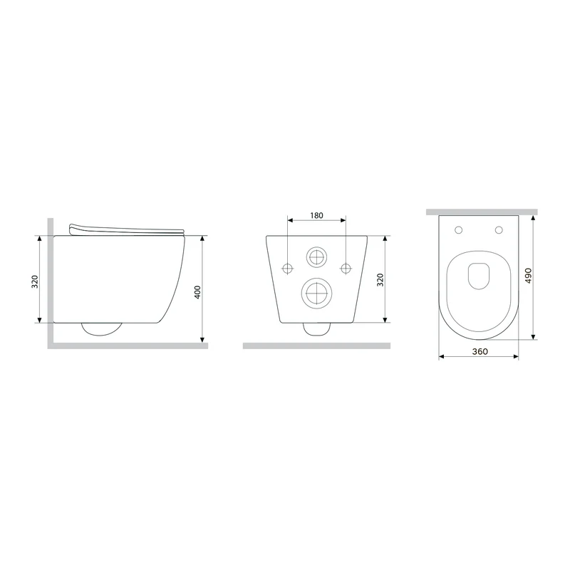 Wand-WC X-Joy S FlashClean spülrandlos mit WC-Sitz – CXB1701SC