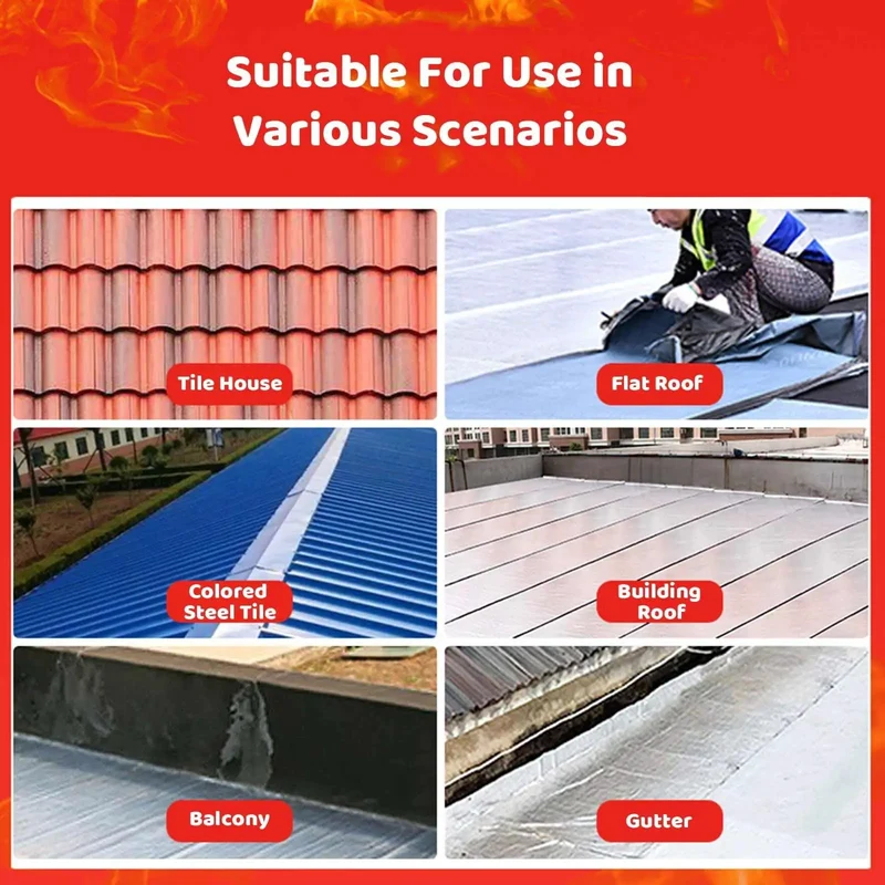 Rock Solid Asphalt Roof Shingles Repair Tape 2 Mm Thick Aluminum Foil Flashing Tape Heavy Duty Waterproof Leak Sealant For Pipe Window Door Roof Patch Boat Heat Insulating Impermeable Non Shrinking Super Strong Aging Resistant Seal 05x10M