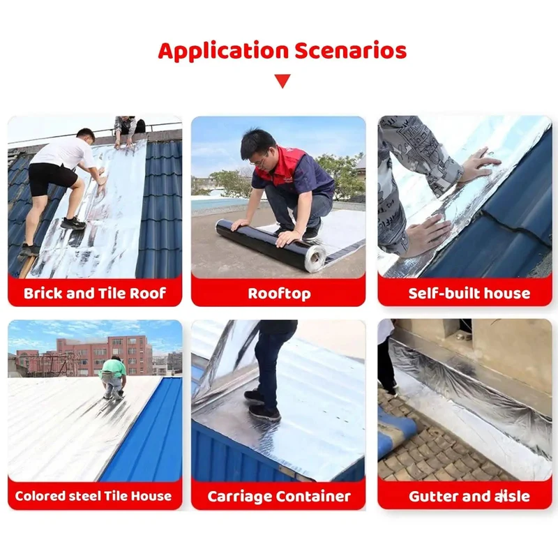 Heavy Duty Asphalt Roofing Tape That Kicks Leaks To The Curb With Heat Reflective Aluminum Foil Flashing Roll Waterproof Sealant Underlayment Protector Patch Roll For Sheds And Shingle Roofs