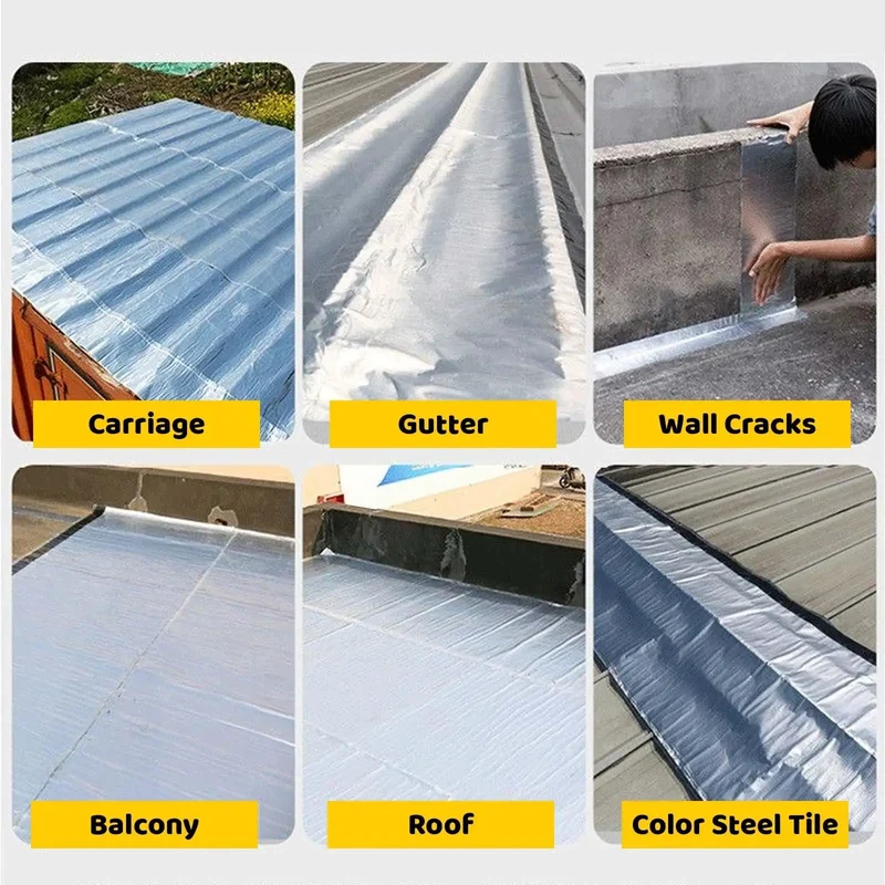 Pro Grade Asphalt Roof Repair Tape For Shingle Leak Fix And Gutter Patch Waterproof Seal Strip Aluminum Foil Backing High Temp Insulation Holdin Strong Solid As A Rock
