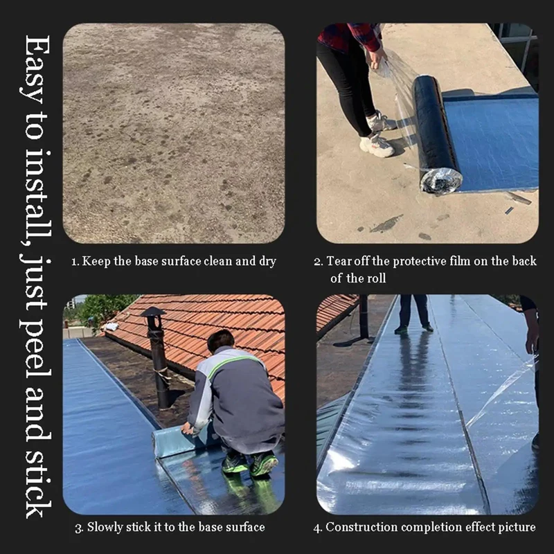 Heavy Duty Self Adhesive Roof Flashing Tape And Waterproof Underlayment Roll With Heat Reflective Aluminum Foil Backing To Straight Up Plug Those Pesky Leaks And Cracks On Sheds Or Homes Real Smooth