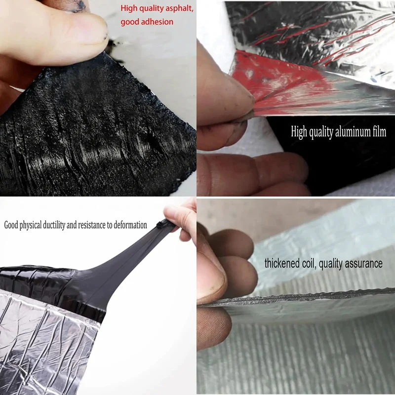 Heavy Duty Kickass Asphalt Roof Repair Tape Self Adhesive Waterproof Membrane Roll For Plugging Leaky Shingles Gutters Roof Vents And Metal Flashing Rolls