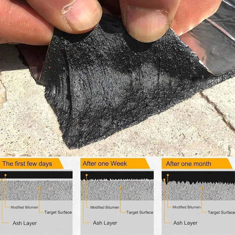 Heavy Duty Kickass Asphalt Roof Repair Tape Self Adhesive Waterproof Membrane Roll For Plugging Leaky Shingles Gutters Roof Vents And Metal Flashing Rolls