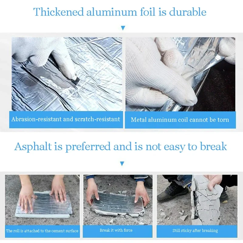 Pro Level Aluminum Foil Bitumen Tape Self Adhesive Waterproof Roof Underlayment Roll For Patching Active Leaks Structural Cracks Pipe Flashing And Window Gaps Tough As Nails Durable Sealant Strip