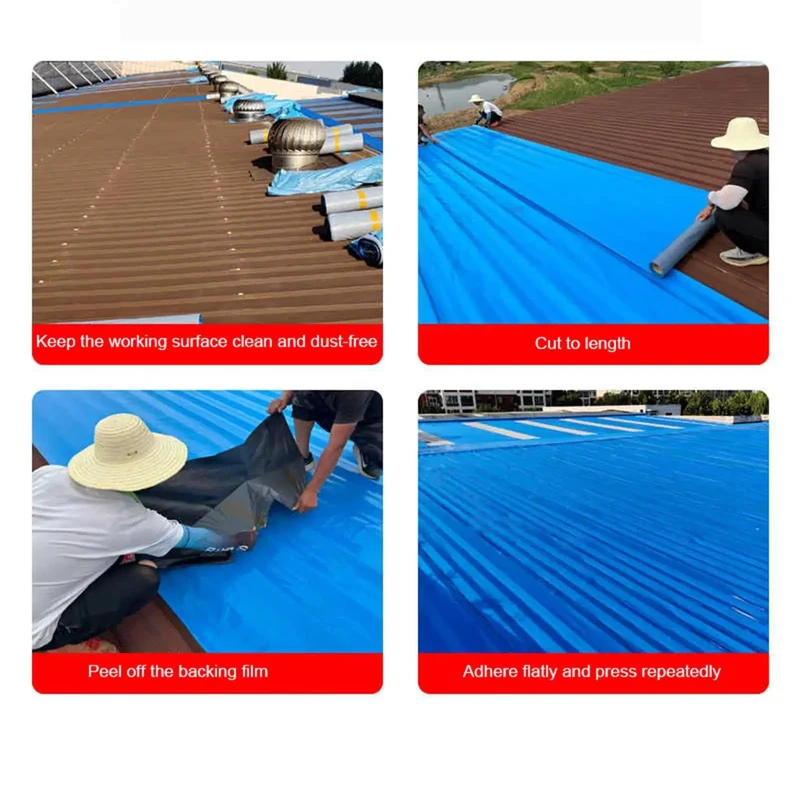 Tough As Nails Blue Self Adhesive Roof Leak Stopper Tape For Asphalt Shingles And Underlayment Joint Sealing With Rugged Aluminum Foil Surface And Snug Fit Self Stick Adhesion That Halts Every Drip Instantly