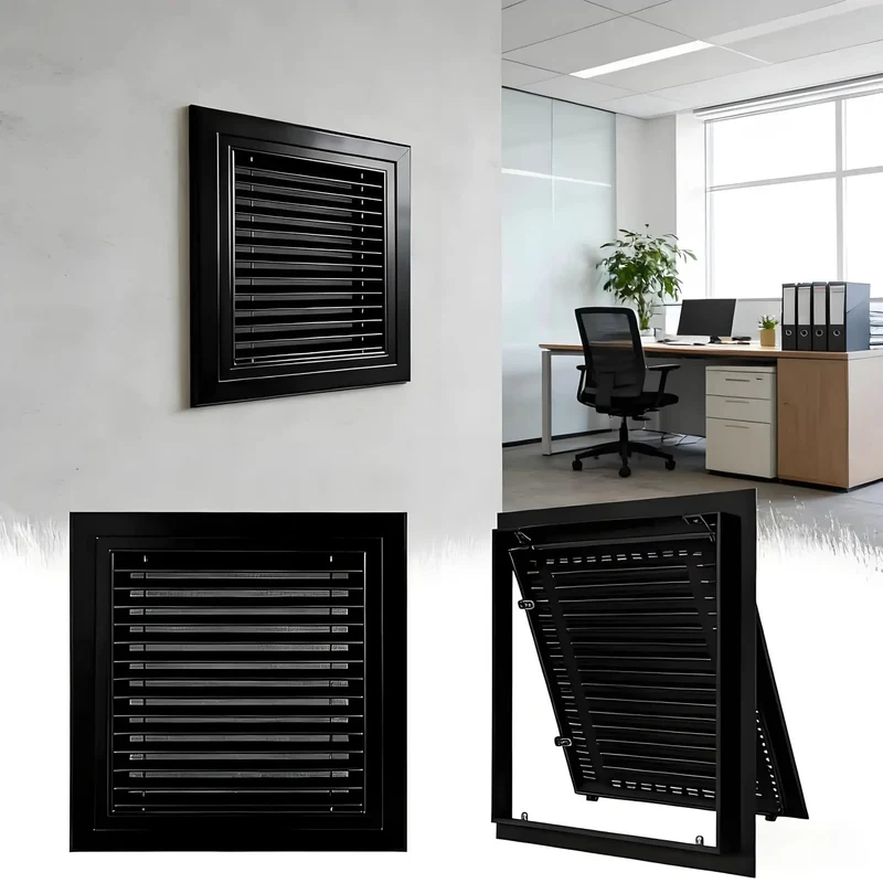 Top Shelf Return Air Grille With Slick Magnetic Latch And Louvered Vents Rock Solid Drywall Access Panel For Attic And Crawl Spaces Handled Electric Panel Cover Black 20 By 24 Inch No Fuss Setup
