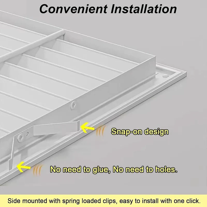 Built Tough Return Air Grille With Slick Louvered Design And A Tight Magnetic Grip For Quick Drywall Access Panel Install In Attic Or Crawl Space Zero Hassle Setup