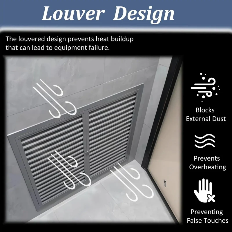 Super Heavy Duty Aluminum Louvered Access Panel Double Door Inspection Hatch For Ceilings Drywall Cabinets With Quick Snap Install And Made To Spec Sizing