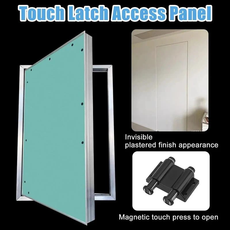 Heavy Duty Aluminum Magnetic Access Door Panel For Drywall Wall And Ceiling Inspection With Super Smooth Push Button Cover Straight Up Tough And No Fuss Setup For Fire Cabinets
