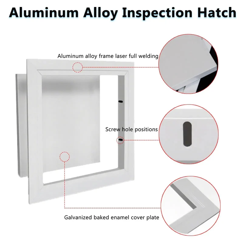 Heavy Duty White Aluminum Drywall Access Panel Removable Wall Hole Cover 8 By 8 Inch Custom Fit Lowkey Super Smooth Quick Swap Install Tough As Nails Paint Finish For Walls And Ceilings