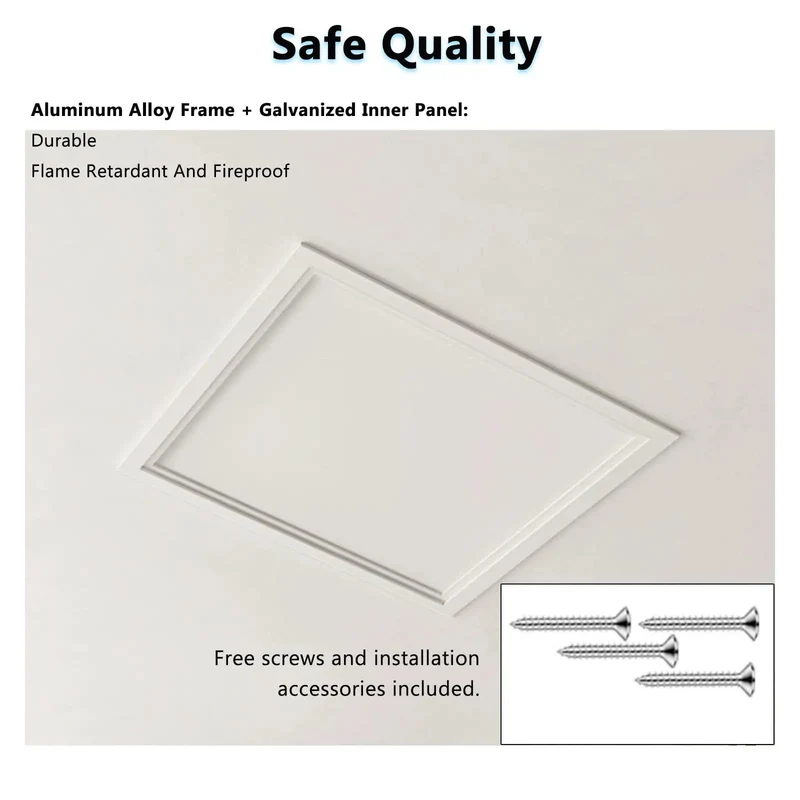 8x8 Heavy Gauge Aluminum Ceiling Access Panel With Smooth White Removable Drywall Cover For Rad Home Reno And Quick Maintenance Fixups Without Any Stress Or Drama