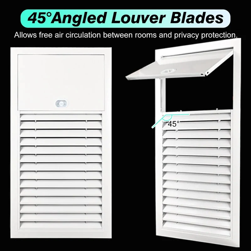 Heavy Duty Aluminum Louvered Vent Access Panel Custom Cut Sizes For Drywall Hatch Slick Finish No Sweat Install Snug Fit Air Cover For Plumbing Runs And Hvac Work