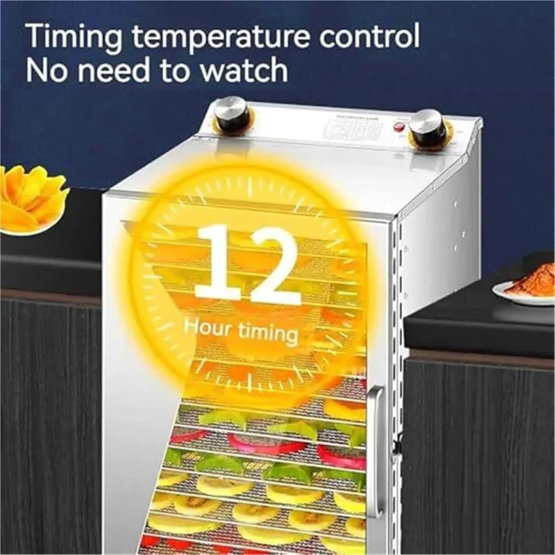 Four Hundred Watt Food Dehydrator With Six Roomy Mesh Trays And Precise Temperature Settings To Dry Beef Jerky Apples And Veggies Easy As Pie While Keeping Your Kitchens Completely Stress Free
