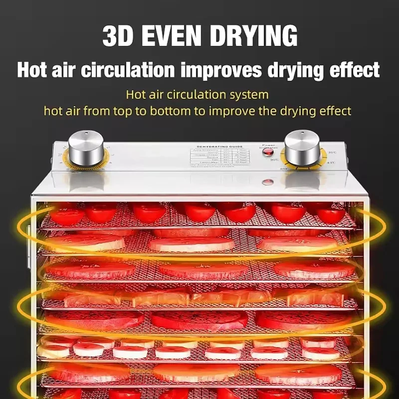 Six Tray Food Dehydrator Machine Harnessing Four Hundred Watt Power And Reliable Thermostat For Fast Fruit Vegetable Meat Jerky And Pet Treat Preservation Easy As Pie And Essentially Zero Drama