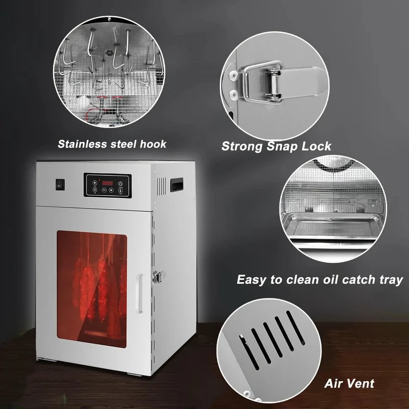 Real Deal Commercial Food Dehydrator Featuring A Durable Rotary Drum And Hella Simple Digital Timer For Making Tender Jerky Sweet Dried Fruit Flavorful Sausages And Garden Produce 7 Kilogram Capacity