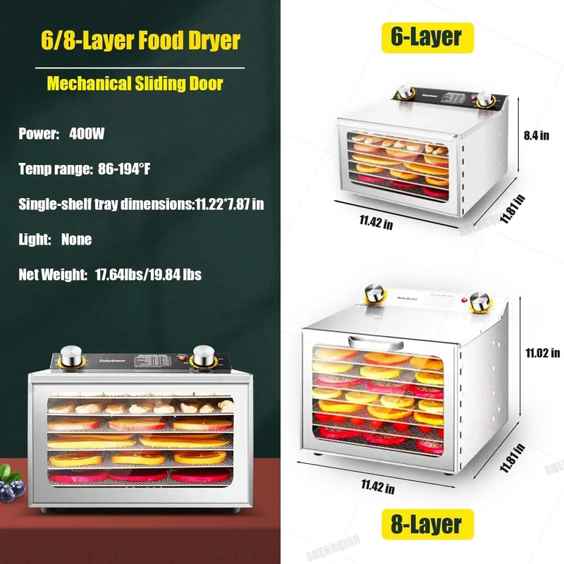 Heavy Duty Stainless Steel Beef Jerky Maker And Electric Food Dehydrator With Smart Digital Timer And Adjustable Heat For Making Top Shelf Batches Built Like A Tank At Home Or In The Kitchen