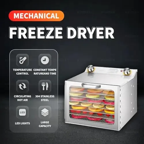 Heavy Duty Food Dehydrator Loaded With 12 Spacious Trays And Quick Temperature Control Brings Serious Preservation Muscle For Crafting Homemade Jerky And Saving Your Harvest In Style A True Kitchen MVP For Everyday Snacking Goals
