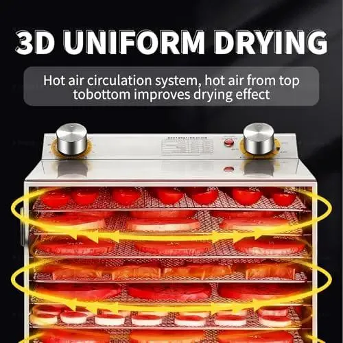Heavy Duty Food Dehydrator Loaded With 12 Spacious Trays And Quick Temperature Control Brings Serious Preservation Muscle For Crafting Homemade Jerky And Saving Your Harvest In Style A True Kitchen MVP For Everyday Snacking Goals