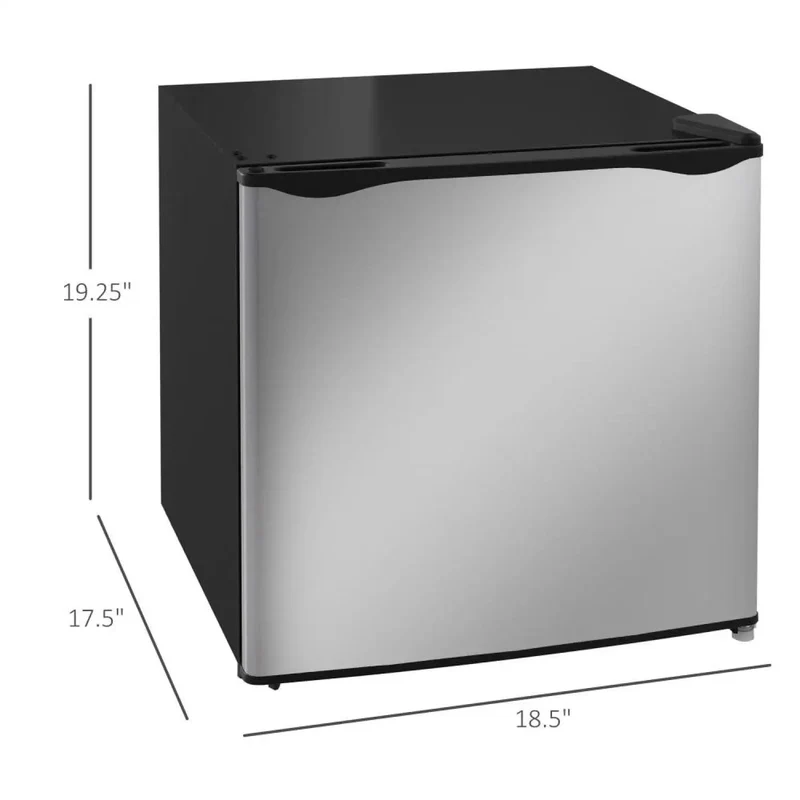 Slick Compact Upright Freezer Sweet Countertop Mini Fridge Silver 1.1 Cu Ft Storage No Sweat Adjustable Temp Smooth Quiet Compressor Runs Perfect For Tight Dorm Spots Apartments And Desk Setups
