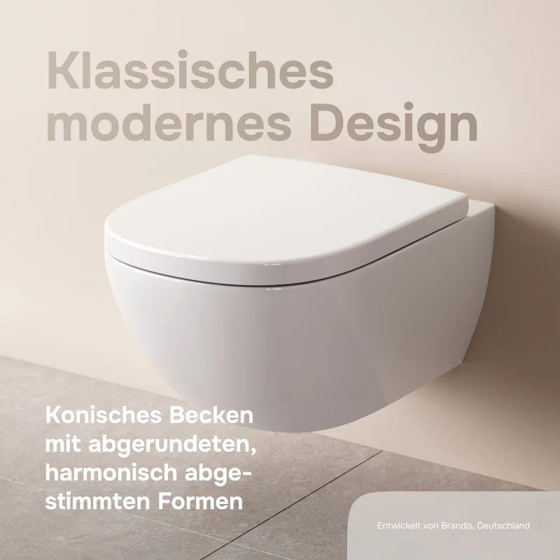 Wand-WC Above AquaSpin spülrandlos mit WC-Sitz – CAB1900PSC