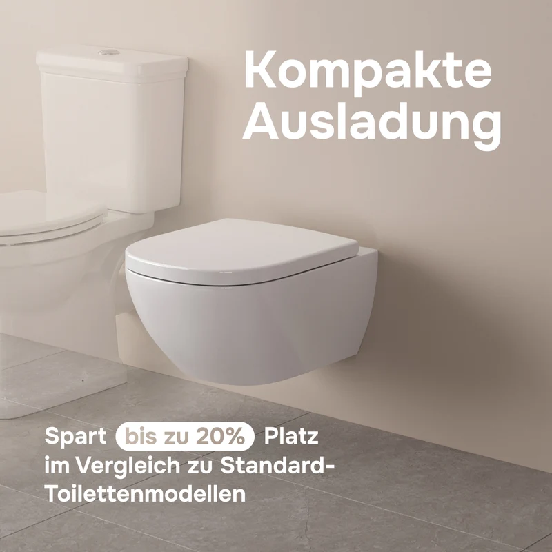 Wand-WC Above AquaSpin spülrandlos mit WC-Sitz – CAB1900PSC