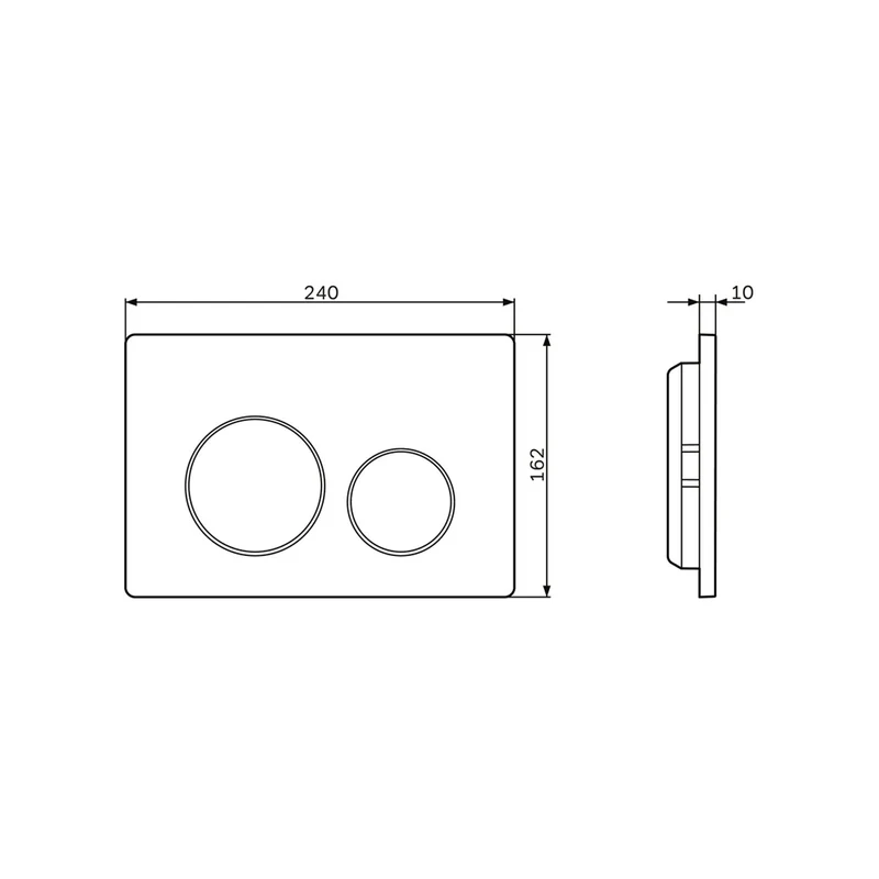 WC-Komplettset Libre mit Vorwandelement und Betätigungsplatte in Chrom - IIS90151.LB1900