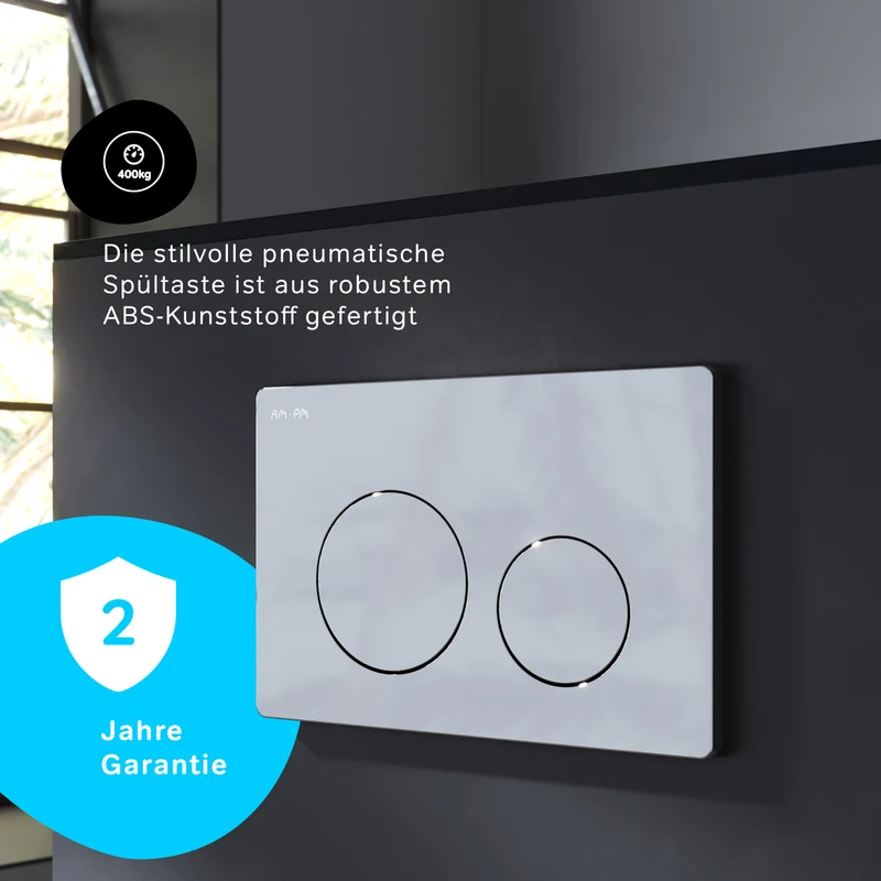 WC-Komplettset Hit mit Vorwandelement und Betätigungsplatte in Chrom – IIS90151.TA1700