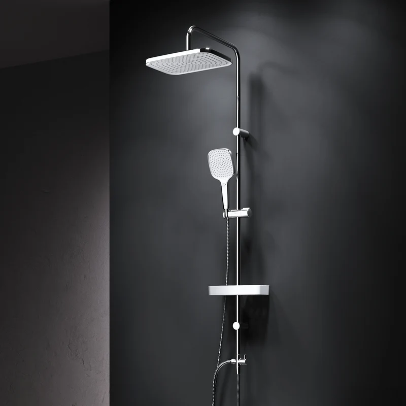 Duschsystem Play mit Regendusche und Duschablage – F078W203