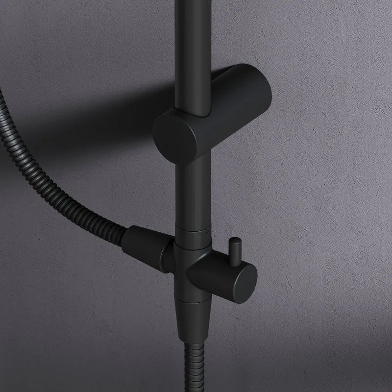Duschsystem Play mit Regendusche und Duschablage, Schwarz – F078X222