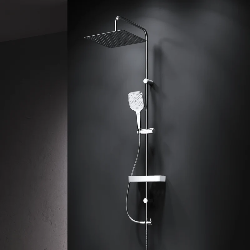 Duschsystem Play mit Regendusche und Duschablage – F078X203
