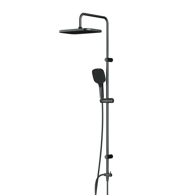 Duschsystem Play mit Regendusche, Schwarz – F078W022