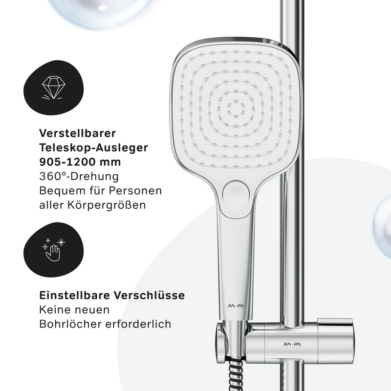 Duschsystem Play mit Regendusche – F078W000