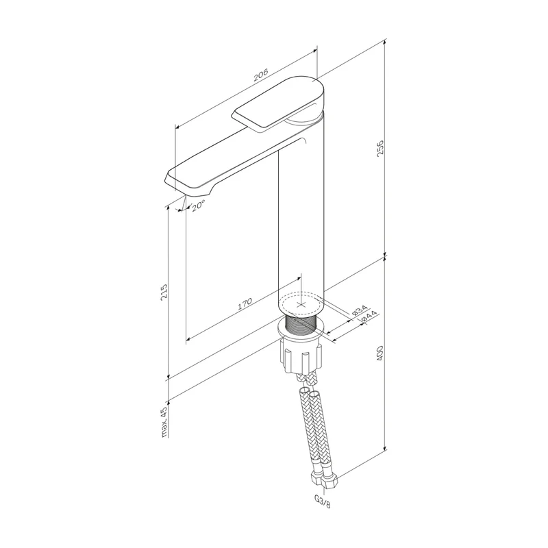 Hohe Waschtischarmatur Flash – FNA92000