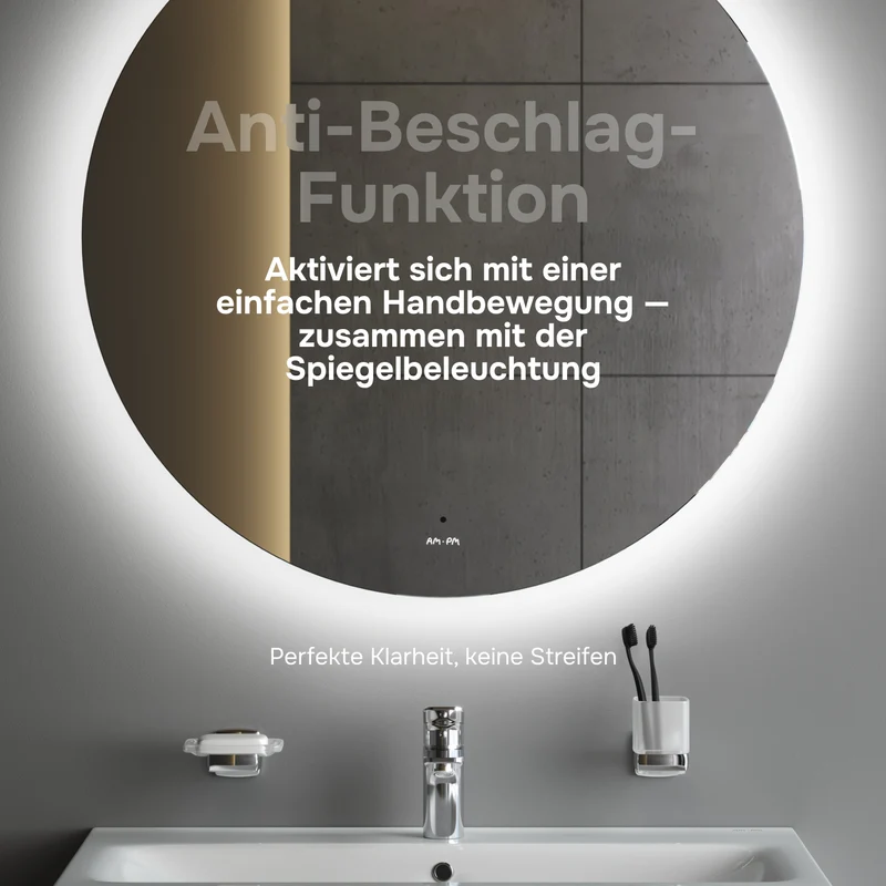 LED-Badspiegel Hit 80 cm, dimmbar, Touchless, Anti-Beschlag – MTAMOX40801S